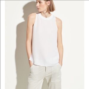 Vince white silk top